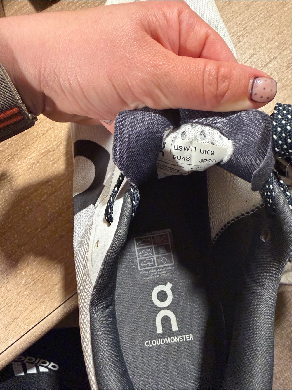 On Running Men’s White and Black Athletic Sneakers - Picture 5 of 5